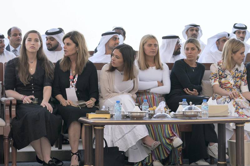 ABU DHABI, UNITED ARAB EMIRATES - March 18, 2019: Shriver family members, attend a Sea Palace barza.

( Ryan Carter / Ministry of Presidential Affairs )?
---