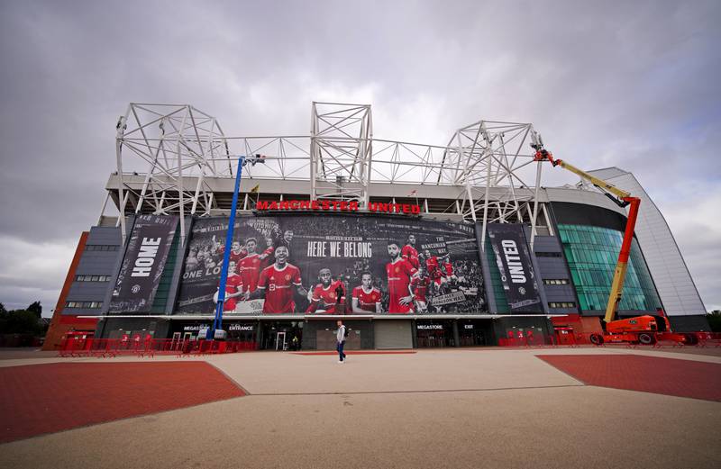 1. Manchester United, Old Trafford. Capacity 76,000.