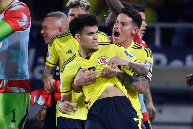 Luis Diaz scored both goals in Colombia's win over Brazil. EPA