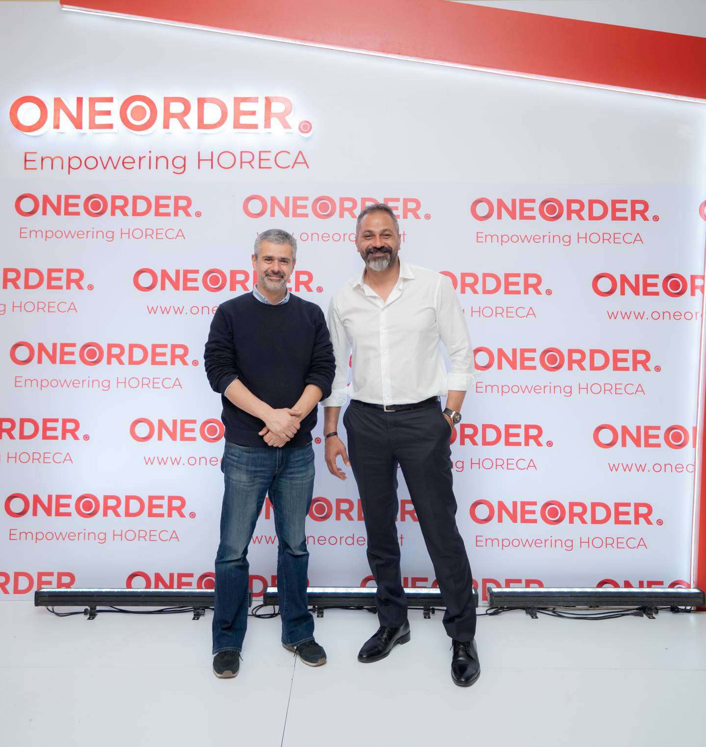 Tamer Amer, with Karim Beshara, general partner of A15, which led OneOrder's $1 million funding round last month. Photo: OneOrder