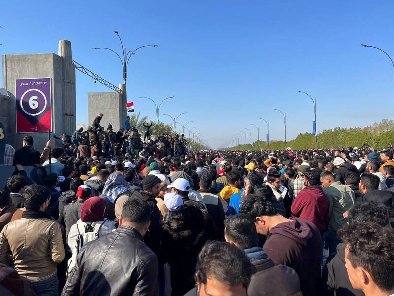 Fans attempt to enter the ground to watch the final. Reuters