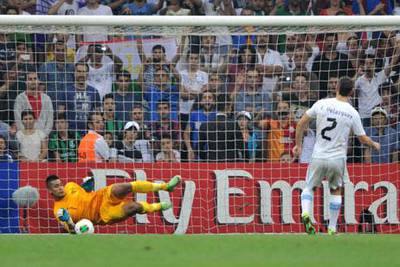 Alphonse Areola was the hero for France in the World Cup final. Ozan Kose / AFP