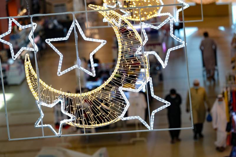 Ramadan decorations up at the Waterfront Market, Deira, Dubai. Chris Whiteoak / The National