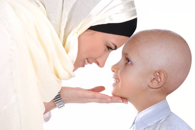 A young cancer patient who received support from 
Friends of Cancer Patients.