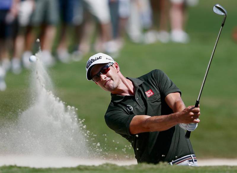 Australia’s Adam Scott finished in the top five at three majors in 2013 including a win at the Masters. Kevin Cox / AFP