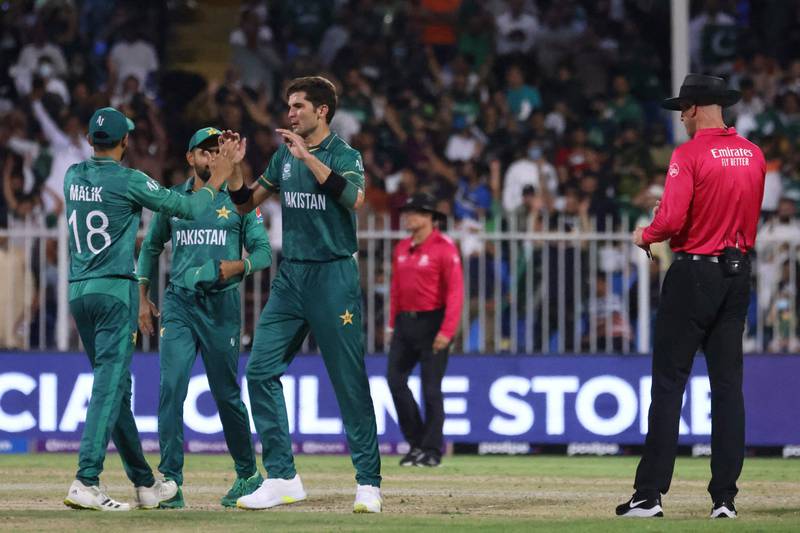 Pakistan's Shaheen Afridi was on fire in Sharjah on Tuesday. AFP