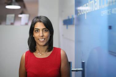 Ambareen Musa, founder and chief executive of Souqalmal.com, says the funding round is a "massive landmark" for the company. Sarah Dea / The National