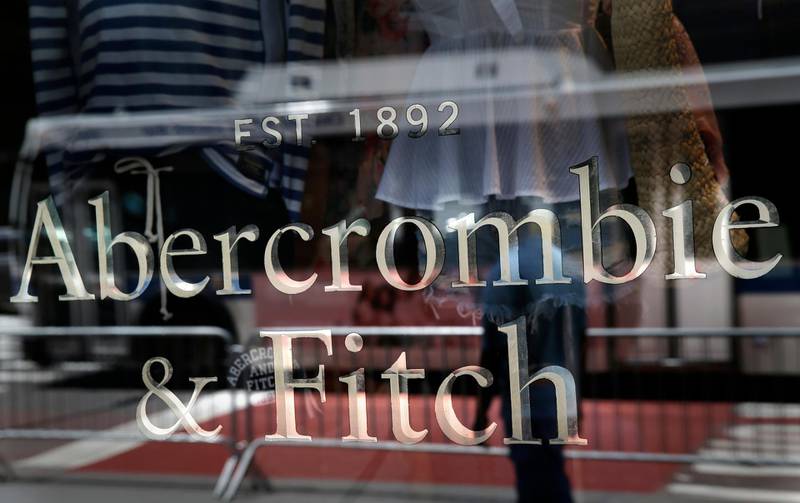 FILE - This May 24, 2018 file photo shows an Abercrombie and Fitch retail outlet in New York. Abercrombie and Fitch reports financial results Thursday, Aug. 29. (AP Photo/Seth Wenig, File)