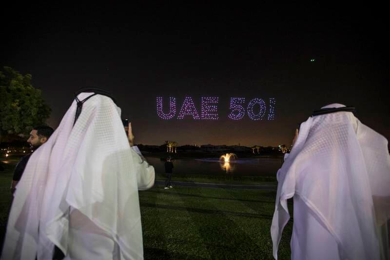 The record-breaking attempt marks the UAE's 50th National Day.