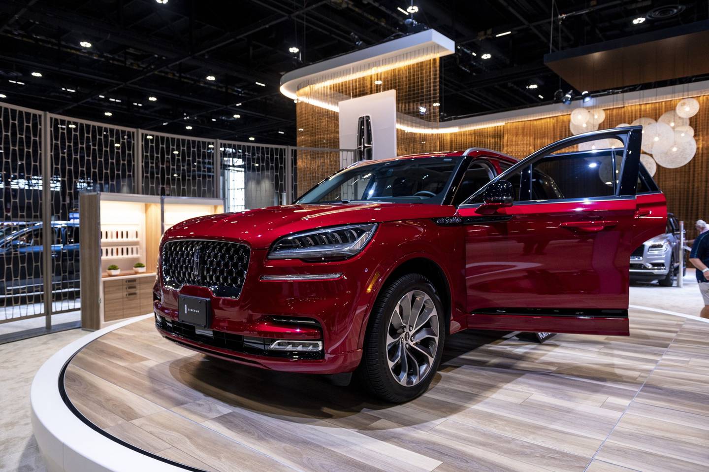 A 2021 Lincoln Aviator at the Chicago Auto Show in 2021. Bloomberg