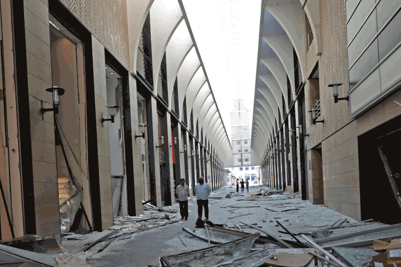 The damage to Beirut Souks in the downtown area of the city has been repaired.
