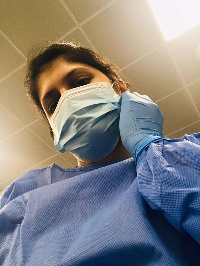 Nurse Joslin Coelho remembers the challenge of working in full protective gear while caring for Covid-19 patients. Photo: Joslin Coelho