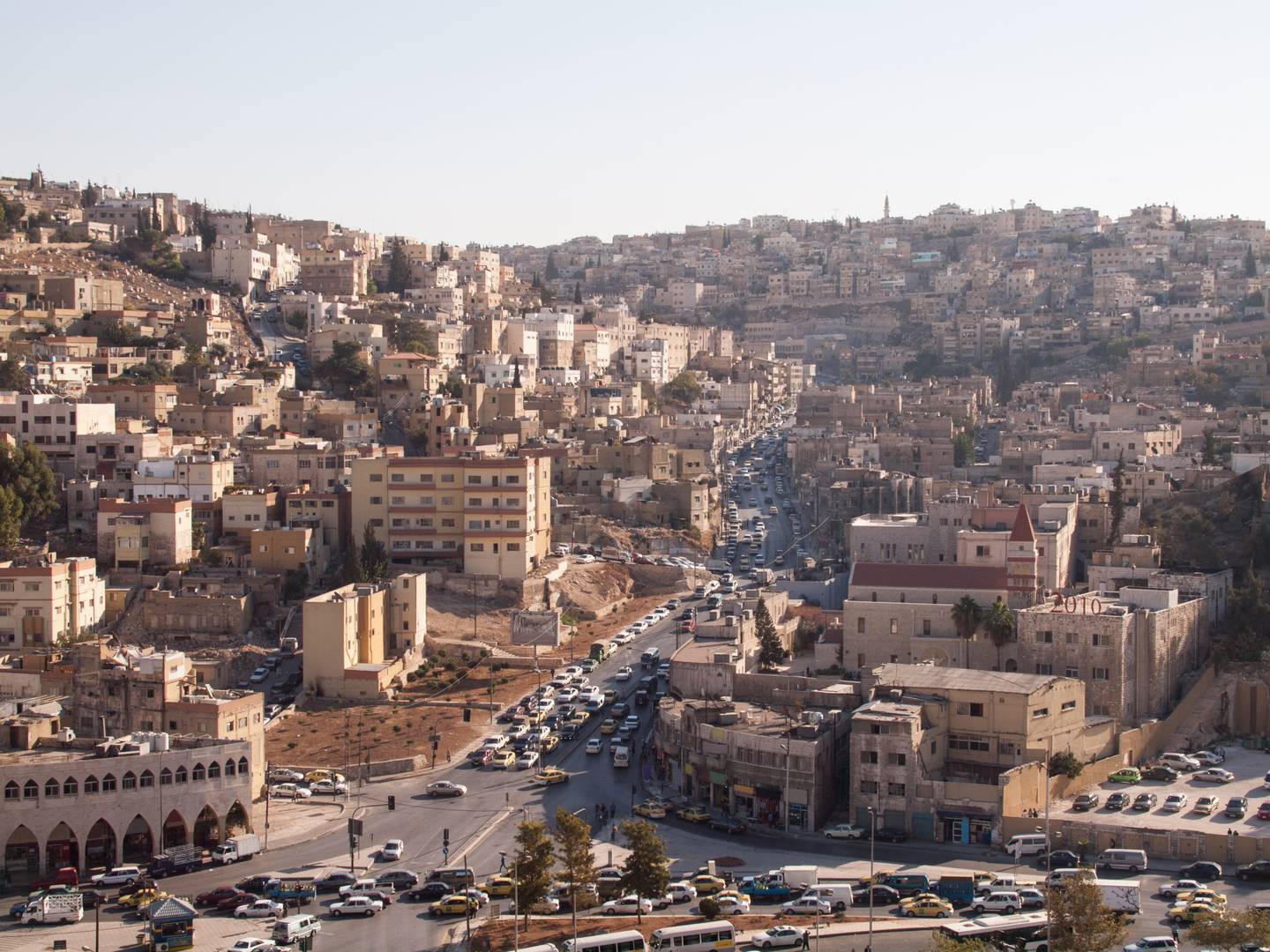 General view towards Prince El Hassan street from Jabal Amman hill. Amman, Jordan. Getty Images