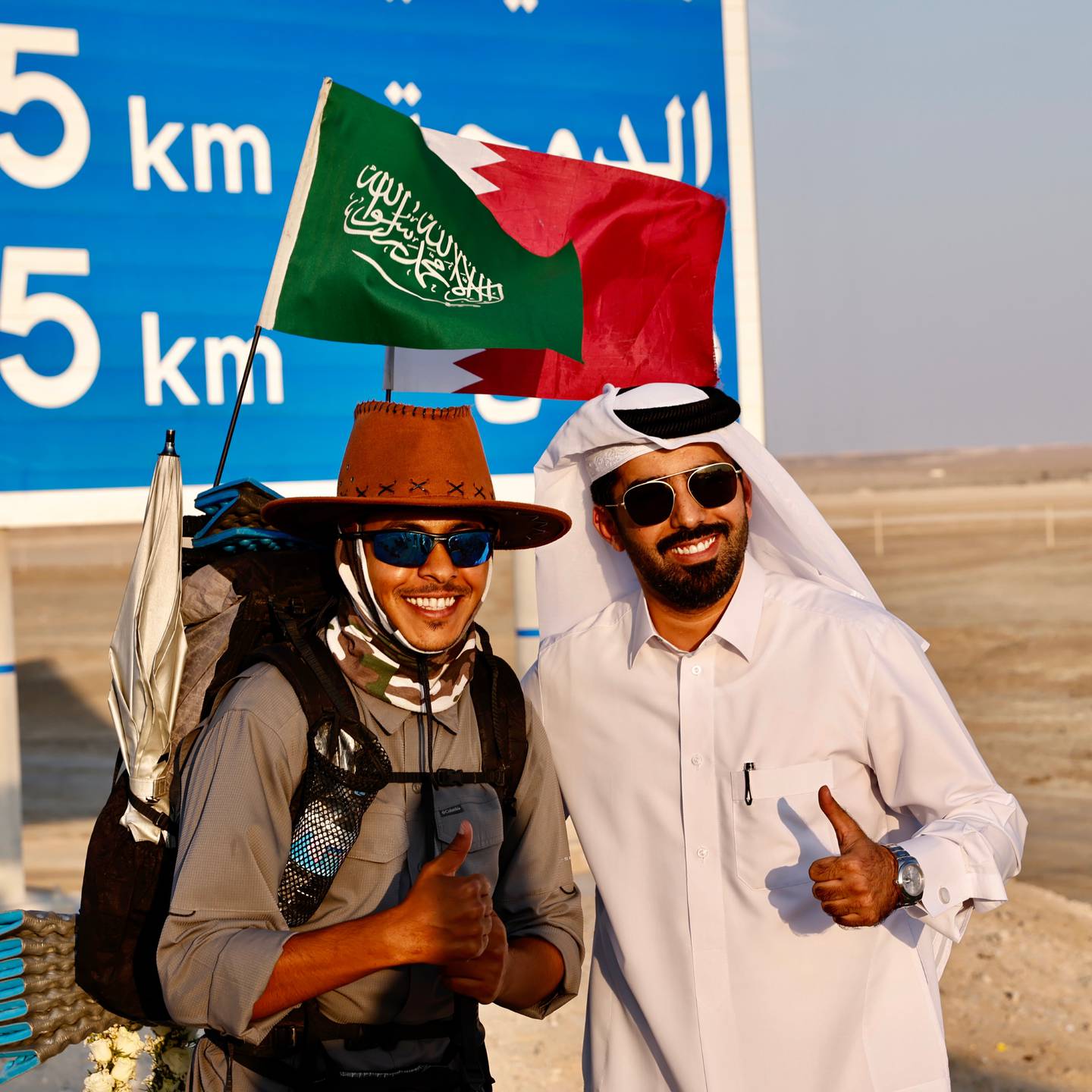 Abdullah Al Sulmi said the trek was a good experience as he met many people on the way. Photo: Abdullah Al Sulmi