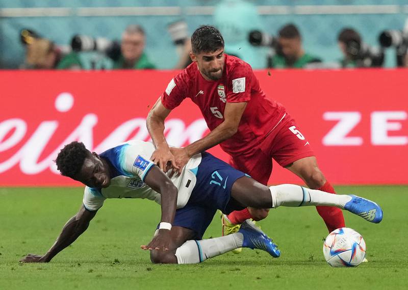 Milad Mohammadi 5: Found it a struggle dealing with the livewire Saka who was aiming to go past players very time he got possession. Found Jahanbakhsh with cross just before break but teammate couldn’t keep volley down. PA