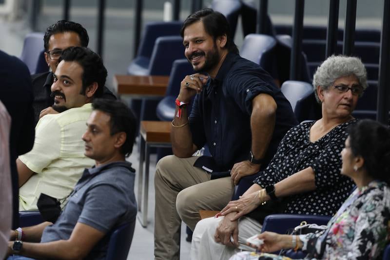 Actor Vivek Oberoi watches the match between Delhi Capitals and Sunrisers Hyderabad at the Dubai International Stadium on September 22, 2021. Sportzpics / IPL