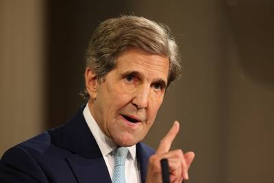 US Special Presidential Envoy for Climate John Kerry speaks at The Signet Library in Edinburgh. PA