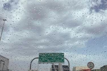 Small rain shower in Dubai as cloudy weather sweeps the UAE.Antonie Robertson/The National