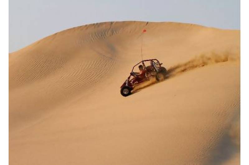 Loose Hot Wheels - Dune it up Dune Buggy Sand Rail - Orange and Silv