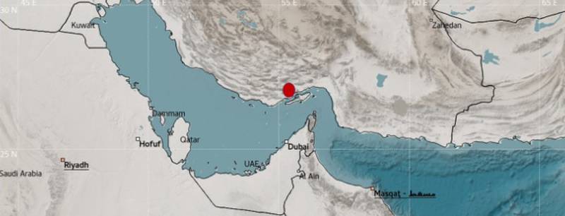 A 5.3 magnitude earthquake hit Iran shortly before 6pm on Thursday. Photo: National Centre of Meteorology