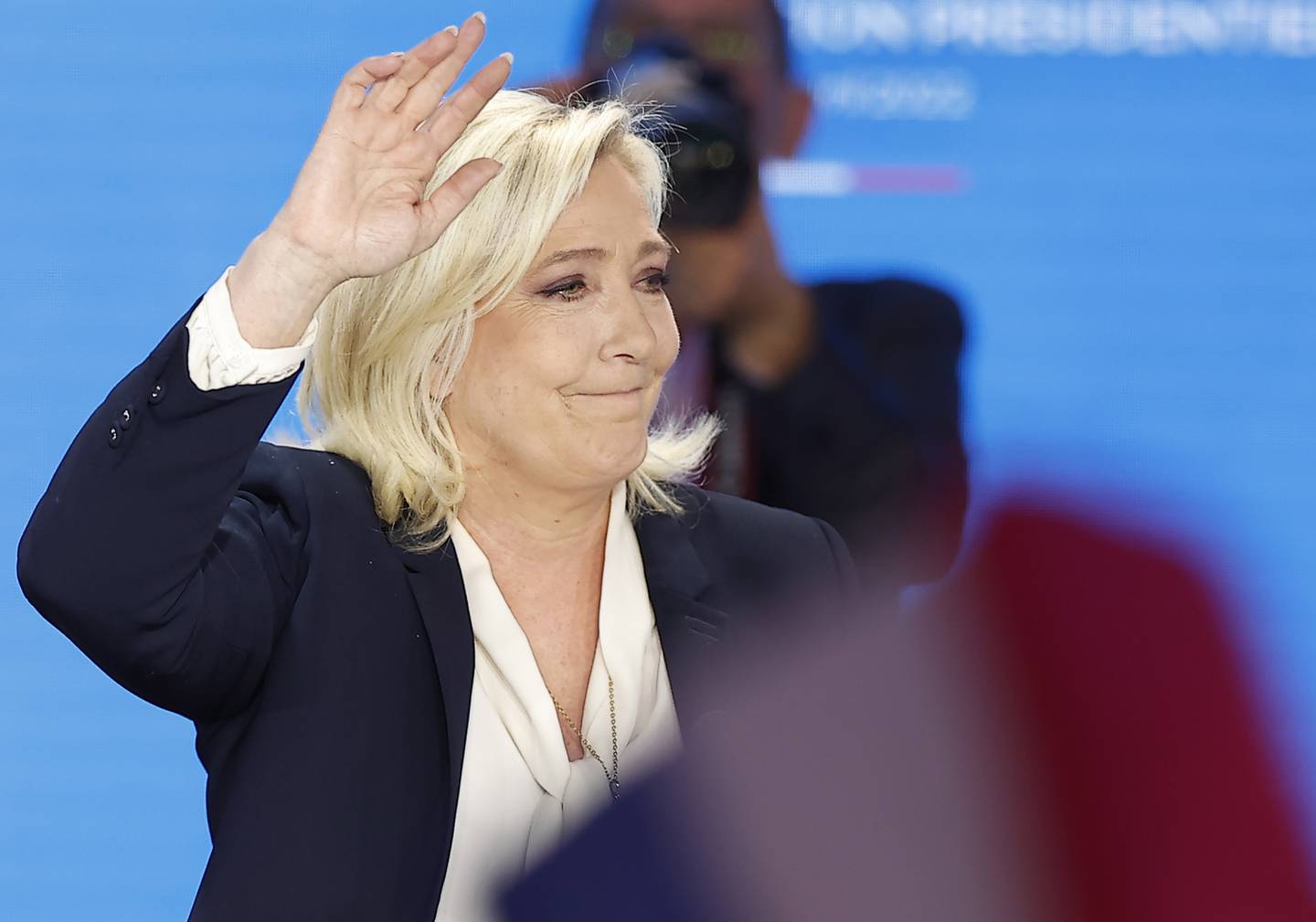 National Rally party candidate Marine Le Pen was defeated after centre ground voters formed a united front to keep the extreme right out of office. EPA.