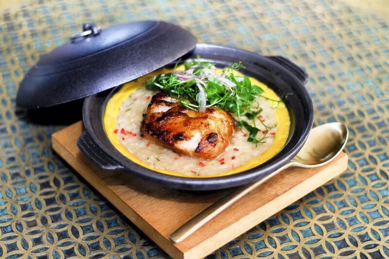 Coya’s popular Chilean sea bass with rice, lime and chilli 