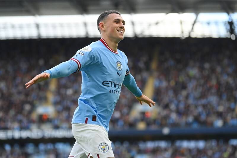 LF: Phil Foden (Manchester City). A local City player scoring a hat-trick in the Manchester derby? It’s what dreams are made of, and Foden realised his with a treble and an all-round devastating display at the Etihad. Getty