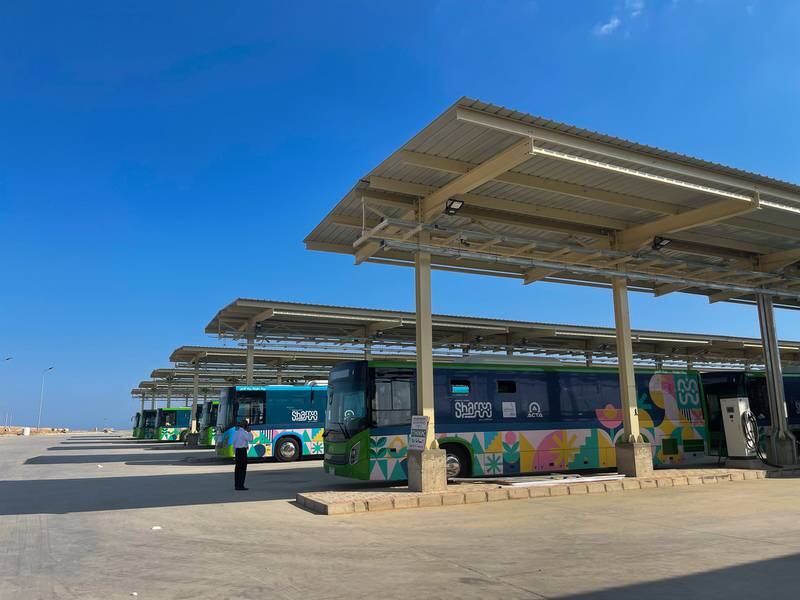 Egypt's first electric bus charging station has started working ahead of Cop27.