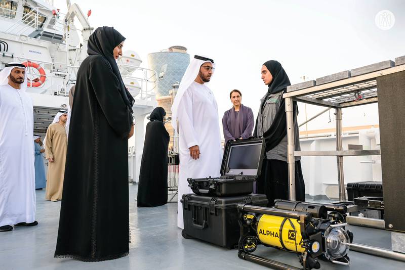 The ship is equipped with the latest research equipment, including six laboratories for studying samples on-board and a remotely-operated submarine vehicle.