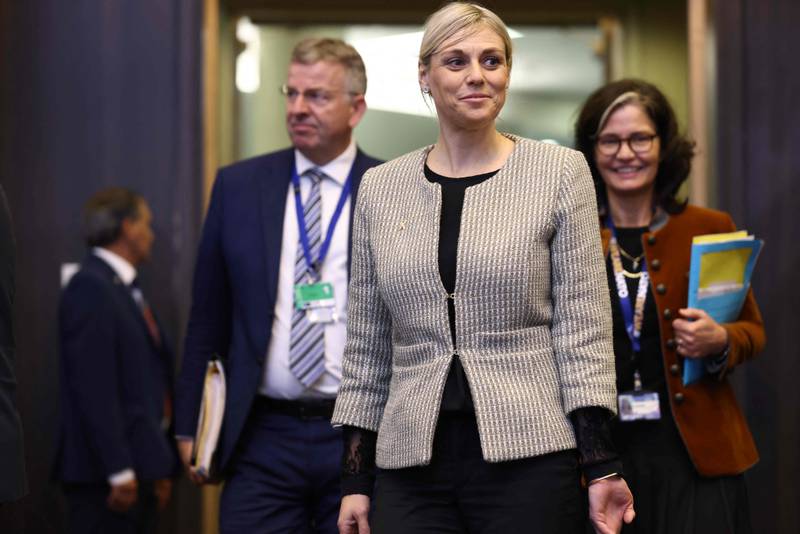 Danish Defence Minister Trine Bramsen (centre) said European allies are deciding what 'future counter-terrorism mission should look like in the Sahel region'. AFP