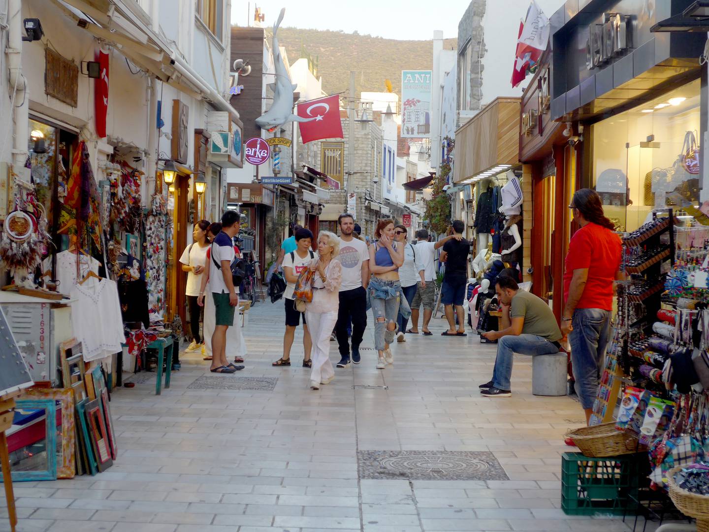 The shops at Yalikavak Marina in Bodrum. Turkey is a popular holiday destination. Wikimedia Commons