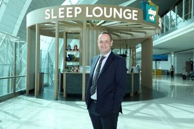 Oliver Schulz, managing director of Onground Hospitality, part of Airport Dimensions, which operates the sleep pod lounges.