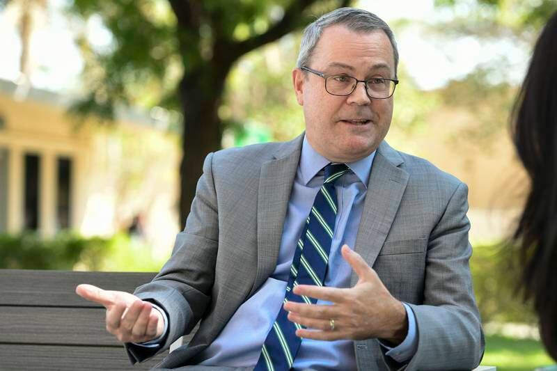 Jonathan Webster, consul general at the US embassy in Abu Dhabi, says extra staff will help clear the visa backlog. Photo: Khushnum Bhandari / The Nationa