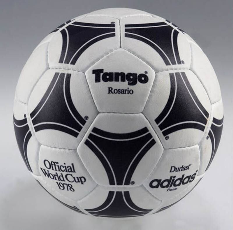 Match ball Tango, which was used at the 1978 World Cup in Argentina. Getty