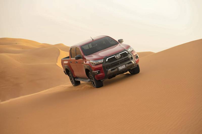 The Hilux is more used to lugging equipment around on tarmac, but sand appears no problem for the Adventure.