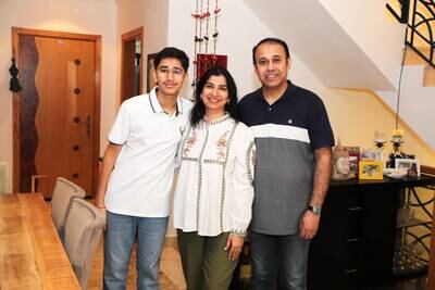 Bhawna Sehra lives with her husband Gurpreet and son Agamjeet in a two-bedroom townhouse in Dubai’s Mirdif district. All photos: Pawan Singh / The National