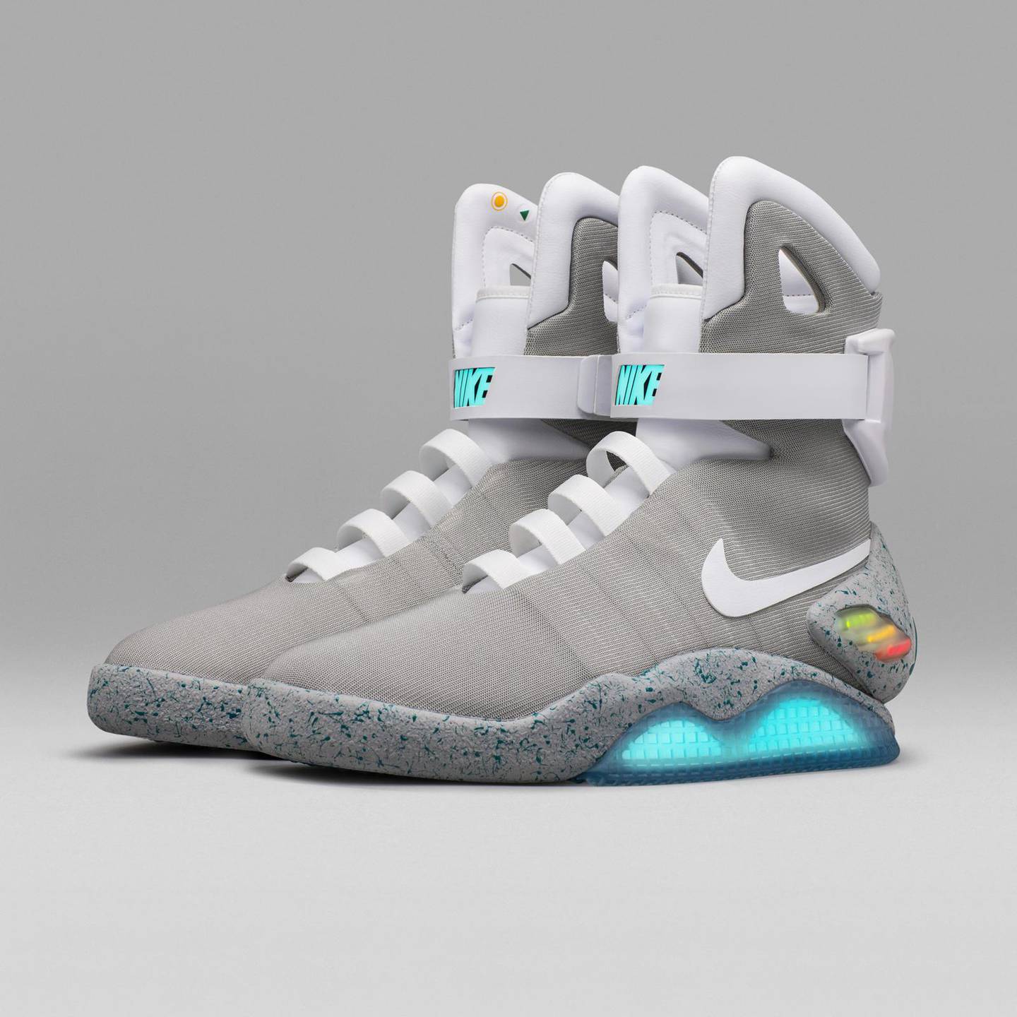 A handout photo of Nike Mag, famously worn on the silver screen by Michael J. Fox in Back to The Future 2 (Courtesy: Nike) *** Local Caption ***  on06oc-holly-nike.jpg