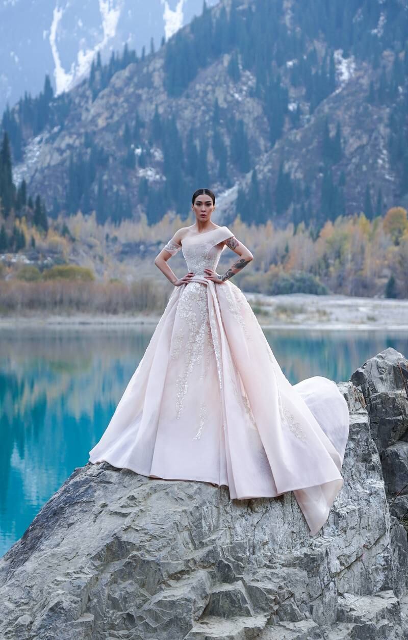 A couture gown in Kazakhstan
