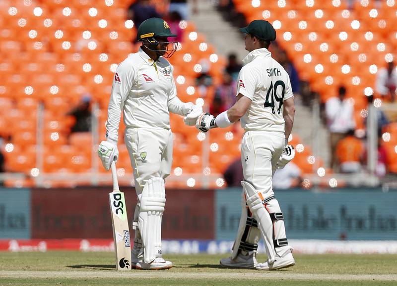 Usman Khawaja and Steve Smith kept Indian bowlers at bay in Ahmedabad. Reuters