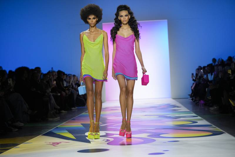 The Sergio Hudson collection is modelled during New York Fashion Week on Saturday. AP Photo