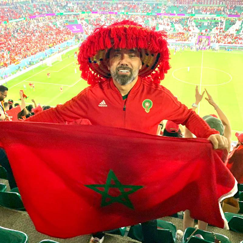 Hicham Hansali flew to Qatar for the World Cup opening and decided to stay after Morocco’s first win