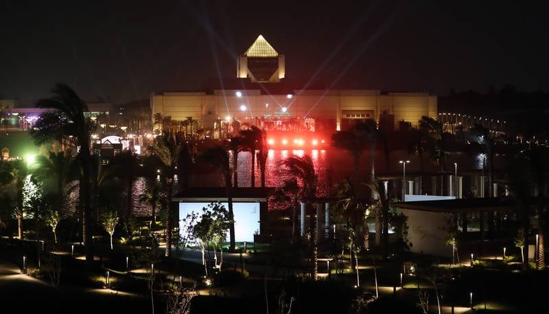 An exterior view of the National Museum of Egyptian Civilization after opening of its Textile gallery hall in Old Cairo, Egypt.