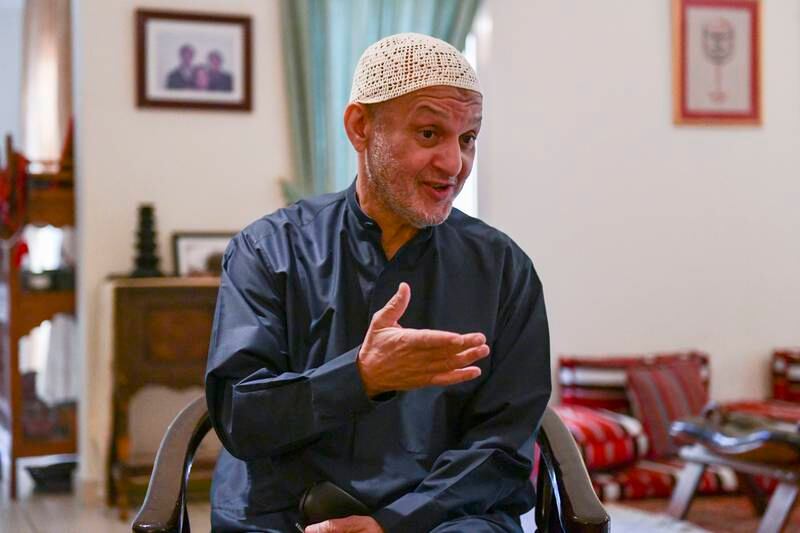 John Mitchell speaks about his mother's life at home in Abu Dhabi. Khushnum Bhandari / The National