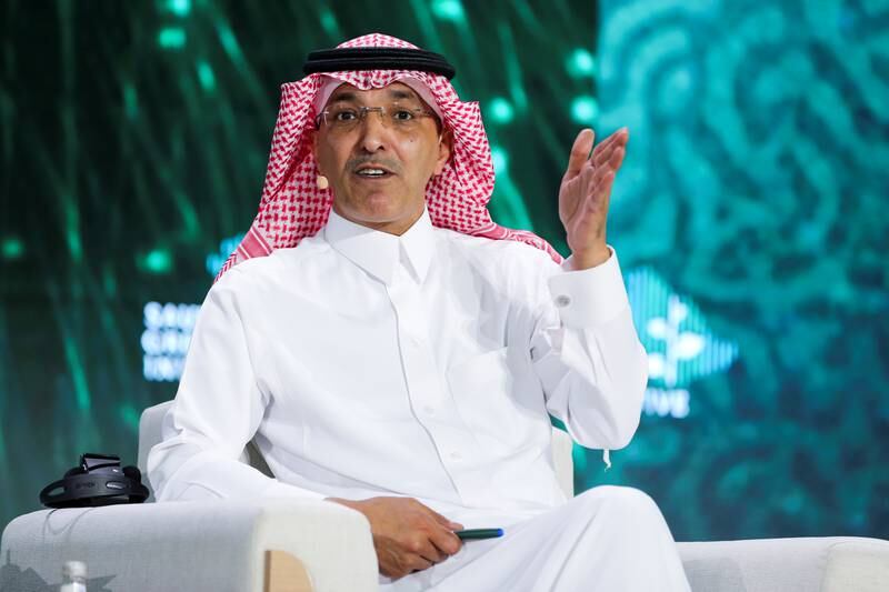 Saudi Finance Minister Mohammed Al-Jadaan addresses delegates during one of the sessions at the forum. Reuters