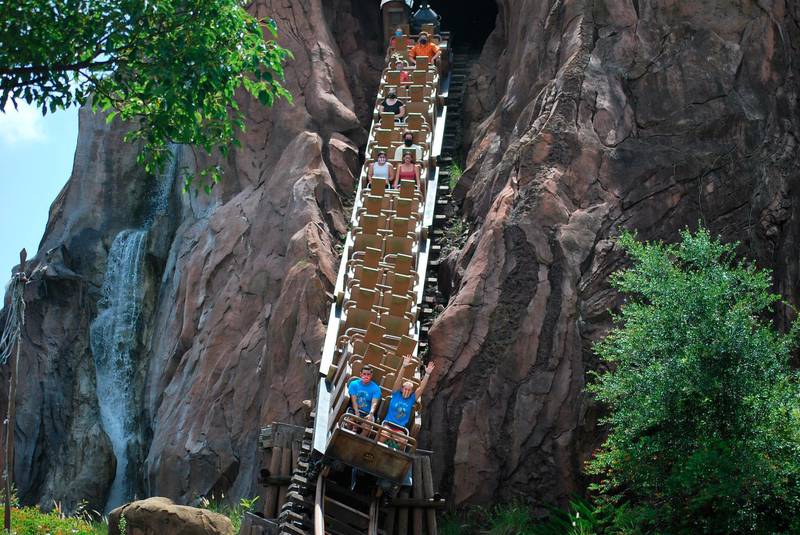 Wait times were low for Expedition Everest Thursday,  Lake Buena Vista, Fla. “The Most Magical Place on Earth” is reopening after nearly four months.  AP