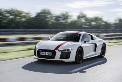 Rounding out the top 10, the Audi R8 V10. Courtesy Audi