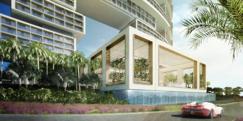 The exterior of the much-anticipated luxury hotel