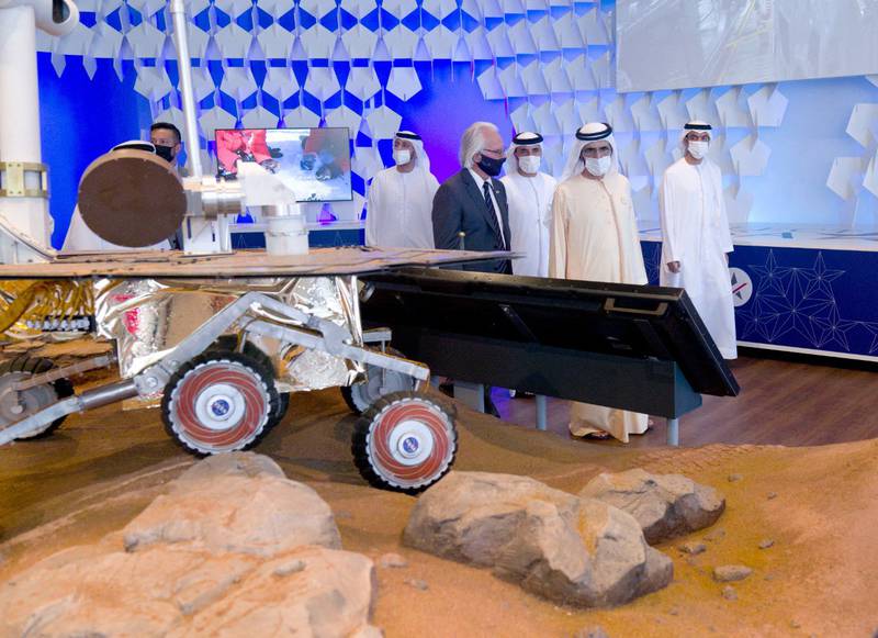 Sheikh Mohammed visited the US pavilion at Expo 2020.