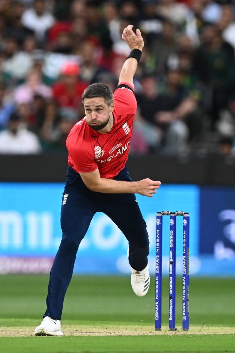 Chris Woakes - 6. Did enough to keep Pakistan's openers relatively quiet. Was not needed to complete his quota of overs. EPA
