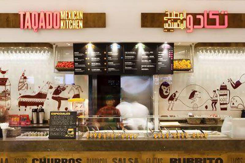 Taqado Mexican Kitchen in Mall of the Emirates. Antonie Robertson / The National)